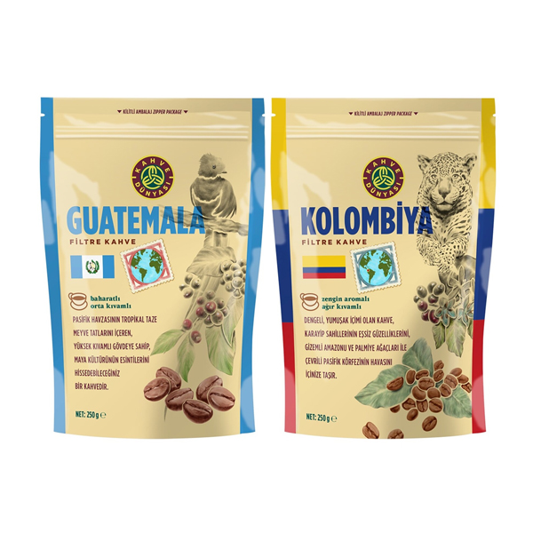 KAHVE DÜNYASI FİLTRE KAHVE ÇŞT. 250 GR *GUATEMALA/COLOMBIA
