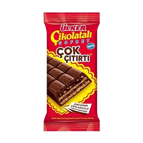 ÜLKER ÇİKOLATALI GOFRET ÇOK ÇITIRTI 100 GR