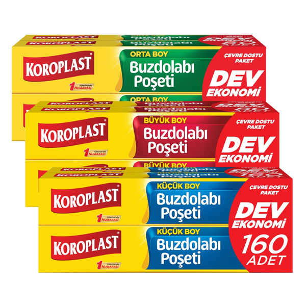 KOROPLAST BUZDOLAP POŞETİ DEV EKO ( B.BOY 80Lİ-K.BOY 160LI-ORTA 80Lİ )