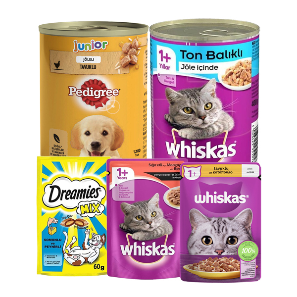 TÜM WHISKAS, PEDIGREE VE DREAMIES MARKALI ÜRÜNLERDE
