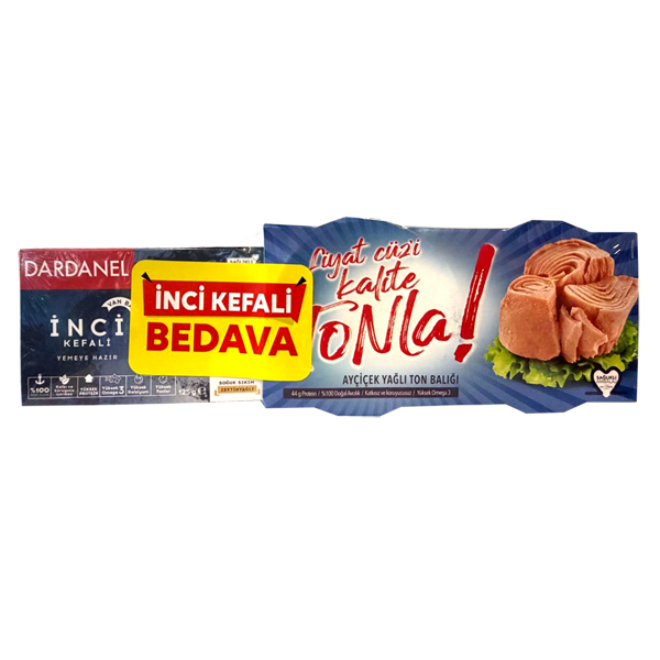 KALİTE TON BALIĞI 2x160 GR *İNCİ KEFALİ HEDİYE