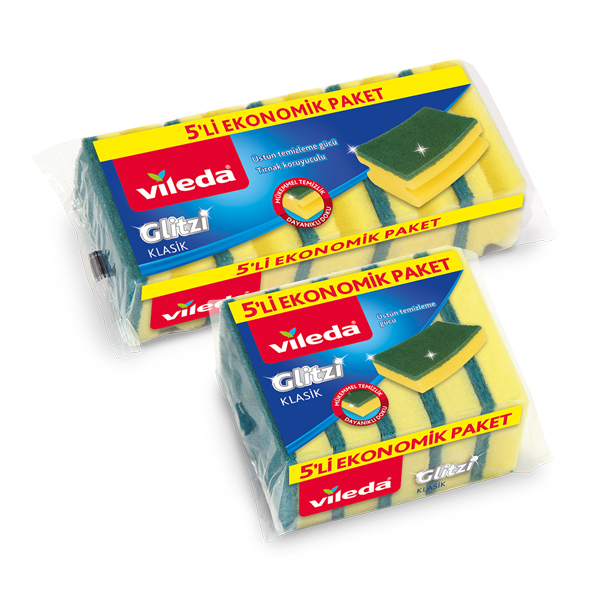 VİLEDA SÜNGER 5'Lİ *OLUKLU *DÜZ